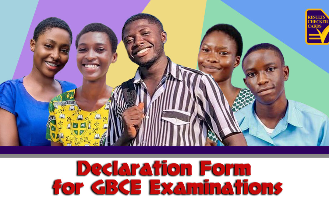 Declaration Form for GBCE Examinations