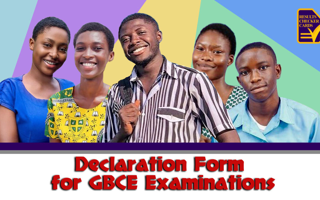 Declaration Form for GBCE Examinations