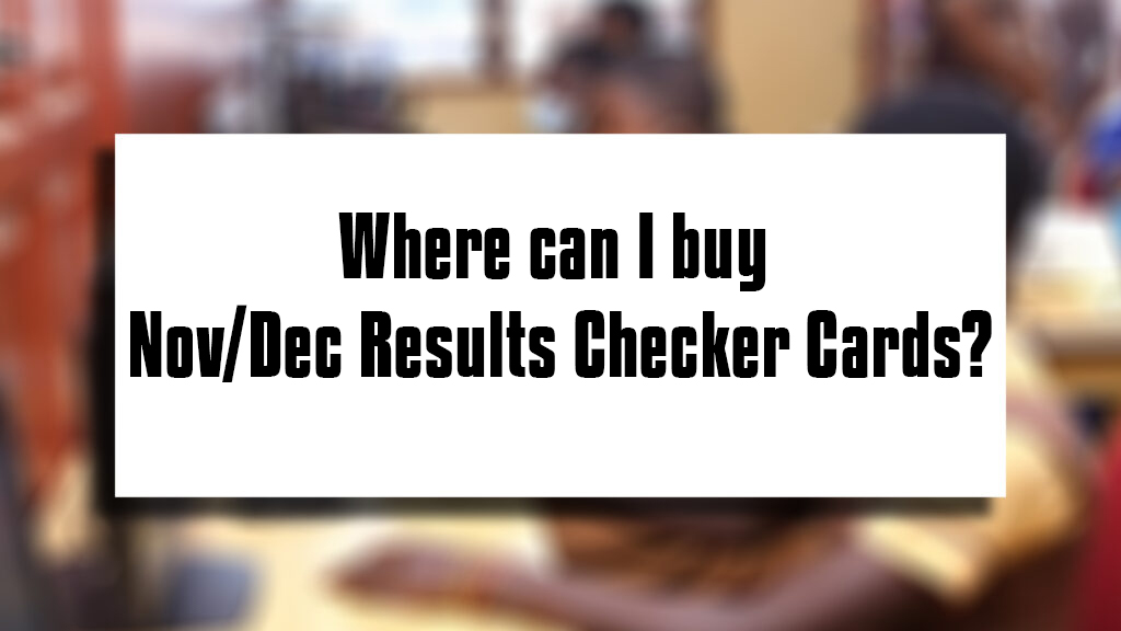 Where can I buy Nov/Dec Results Checker Cards?